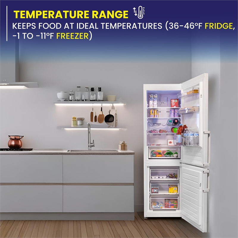 Conserv 12cf No Frost Bottom Freezer Refrigerator Wine Rack GARAGE READY E-Star