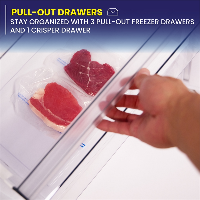 Conserv 12cf No Frost Bottom Freezer Refrigerator Wine Rack GARAGE READY E-Star