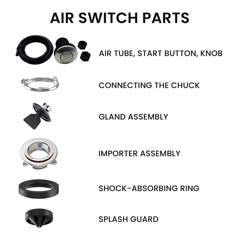 AIR SWITCH for Garbage Disposer COUNTERTOP OPERATION 110V 12A
