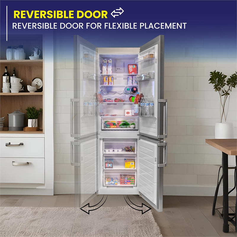 Conserv 12cf No Frost Bottom Freezer Refrigerator Wine Rack GARAGE READY E-Star