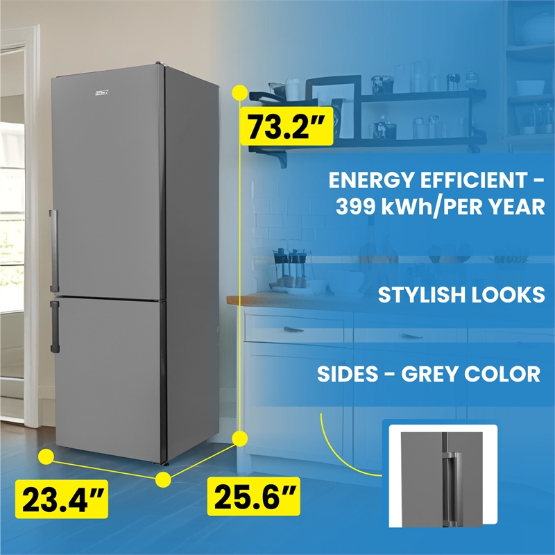 Conserv 12cf No Frost Bottom Freezer Refrigerator Wine Rack GARAGE READY E-Star