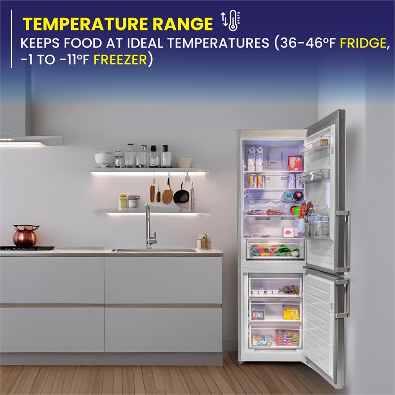 Conserv 12cf No Frost Bottom Freezer Refrigerator Wine Rack GARAGE READY E-Star