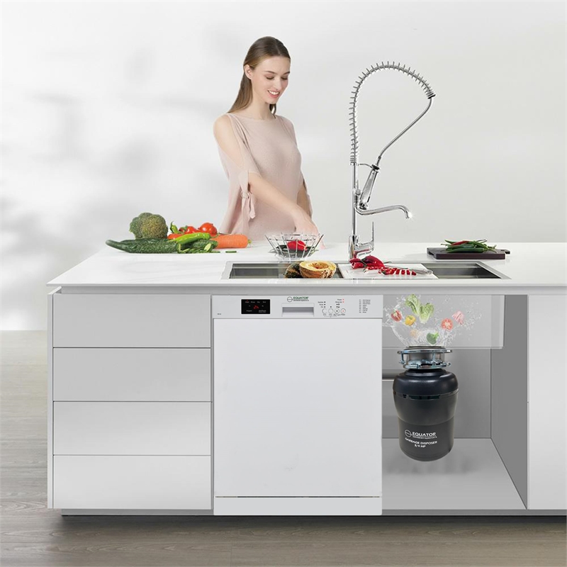 Equator 24 in Dishwasher 14 place + 3/4 HP Garbage Disposer 51dB 110V E-Star ADA