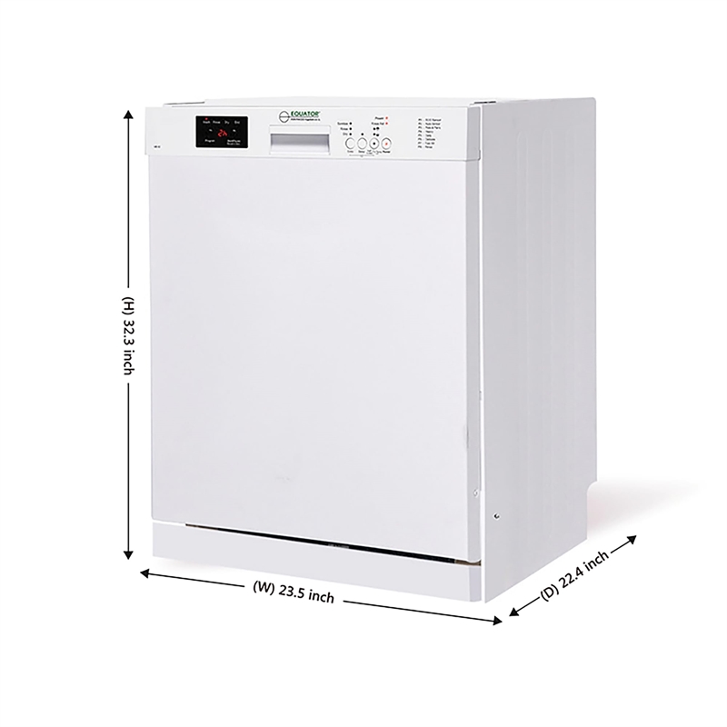 Equator 24 in Dishwasher 14 place + 3/4 HP Garbage Disposer 51dB 110V E-Star ADA