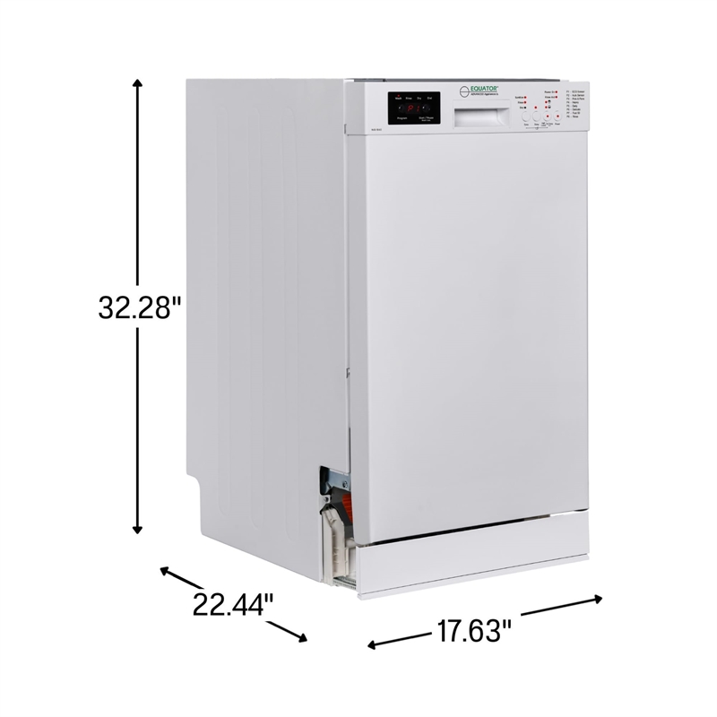 Equator 18 in Dishwasher 10 place QUIET 110V E-Star ADA+3/4 HP Garbage Disposer