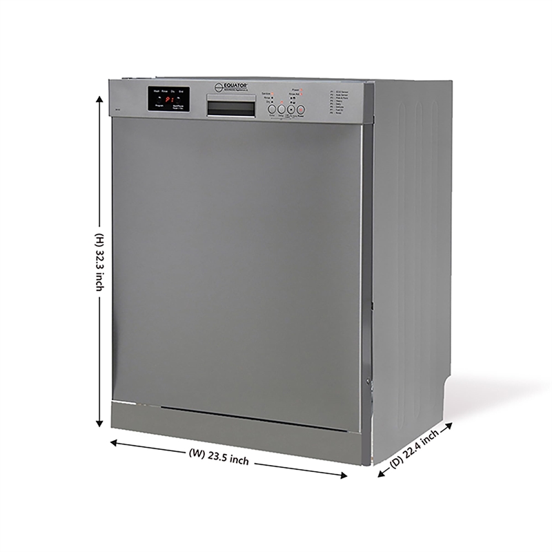 Equator 24 in Dishwasher 14 place + 3/4 HP Garbage Disposer 51dB 110V E-Star ADA