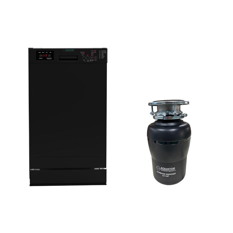 Equator 18 in Dishwasher 10 place QUIET 110V E-Star ADA+3/4 HP Garbage Disposer