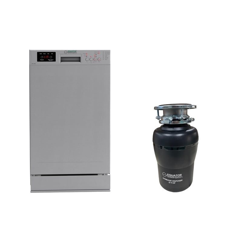 Equator 18 in Dishwasher 10 place QUIET 110V E-Star ADA+3/4 HP Garbage Disposer