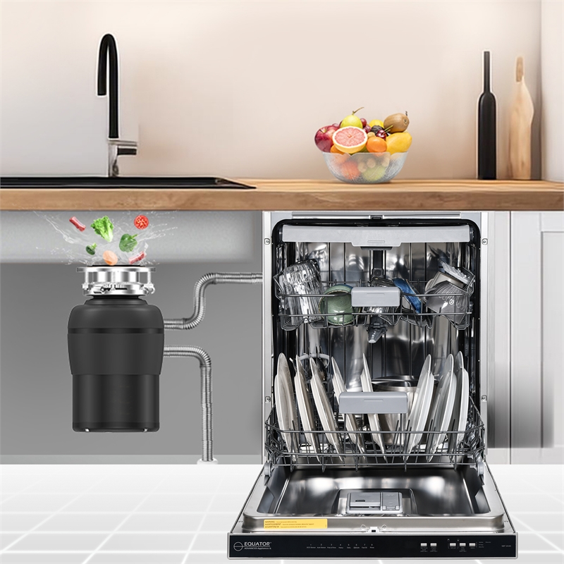 Equator 24 in Dishwasher 15 place QUIET 110V E-Star ADA+3/4 HP Garbage Disposer