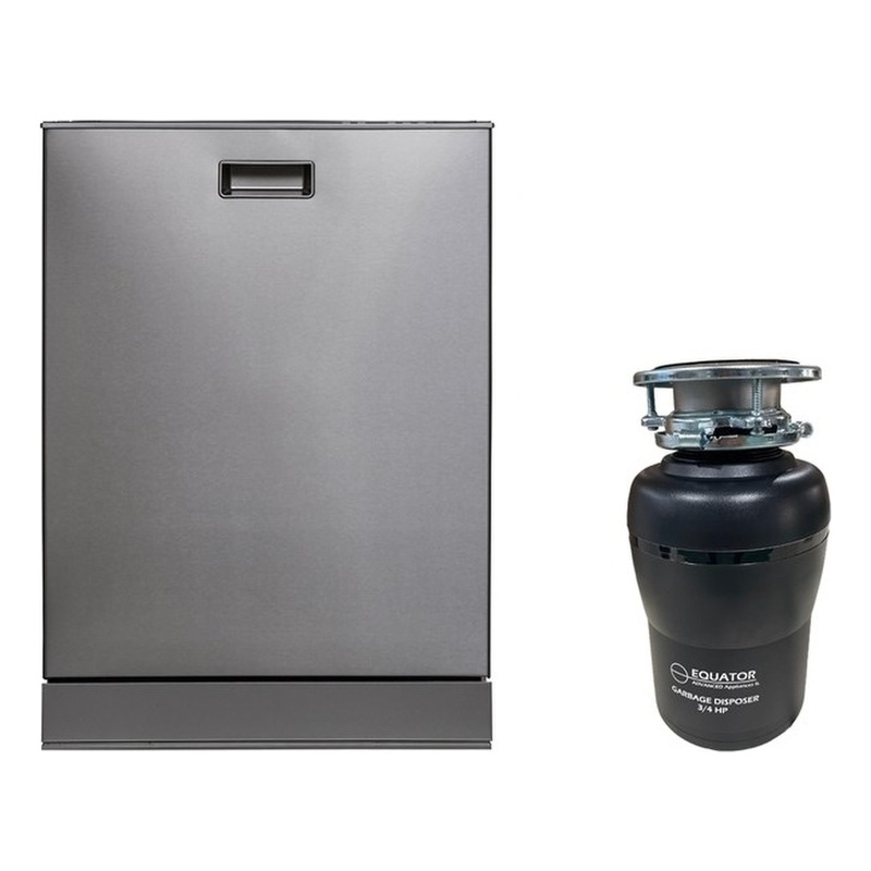Equator 24 in Dishwasher 15 place QUIET 110V E-Star ADA+3/4 HP Garbage Disposer