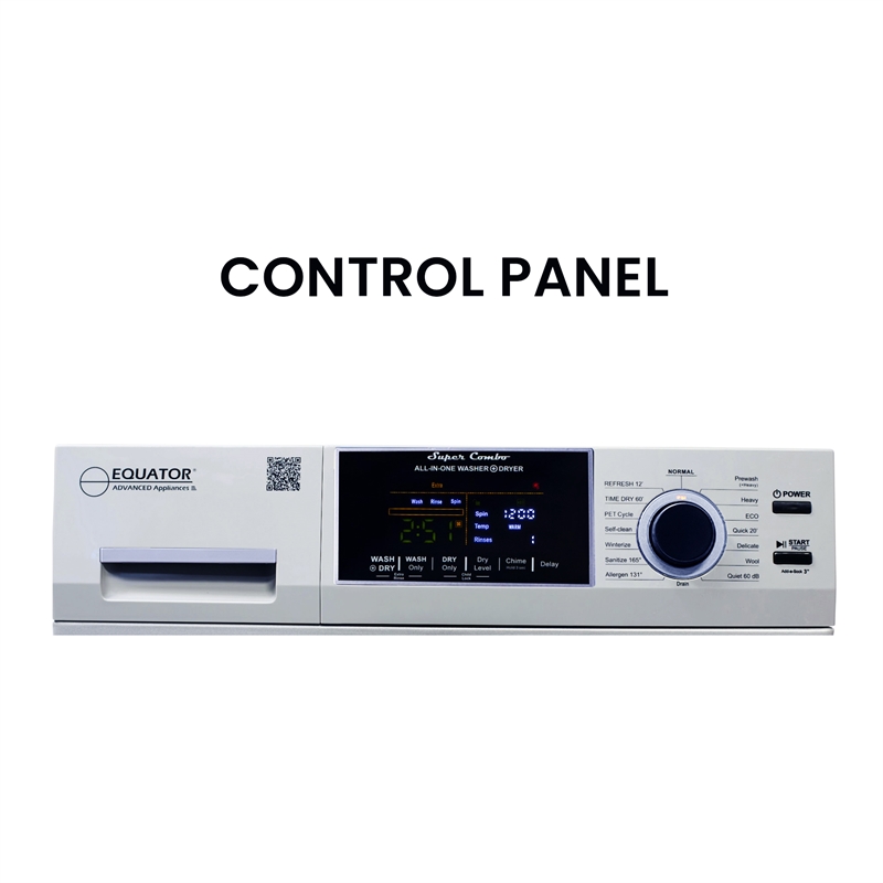 Equator All-in-One Washer Dryer VENTED-DRY  FASTER than Condense 15lb 110V