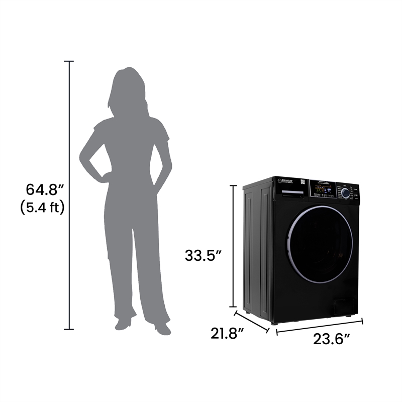 Equator All-in-One Washer Dryer VENTED-DRY  FASTER than Condense 15lb 110V