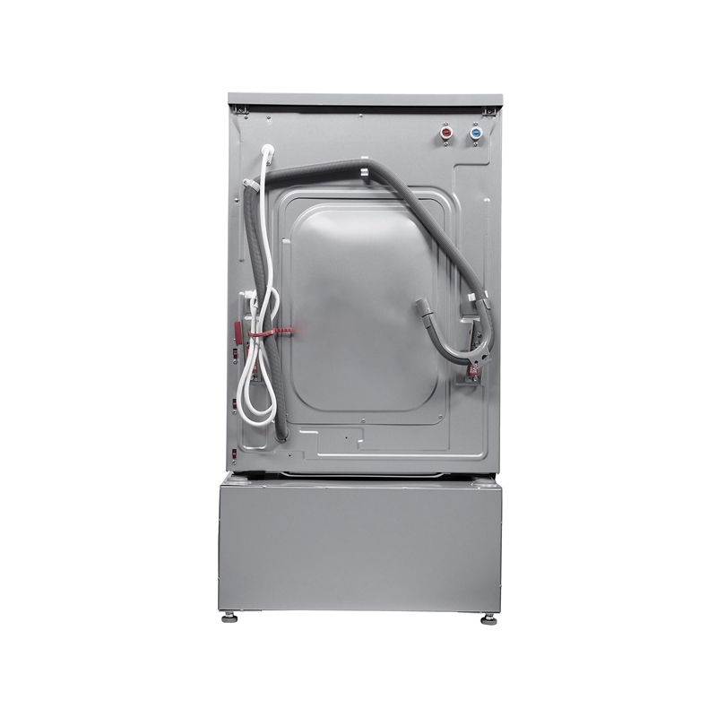 All-in-one Washer Dryer Ventless BUILTIN 0-CLEARANCE 15lbs 110V 1400RPM+Pedestal