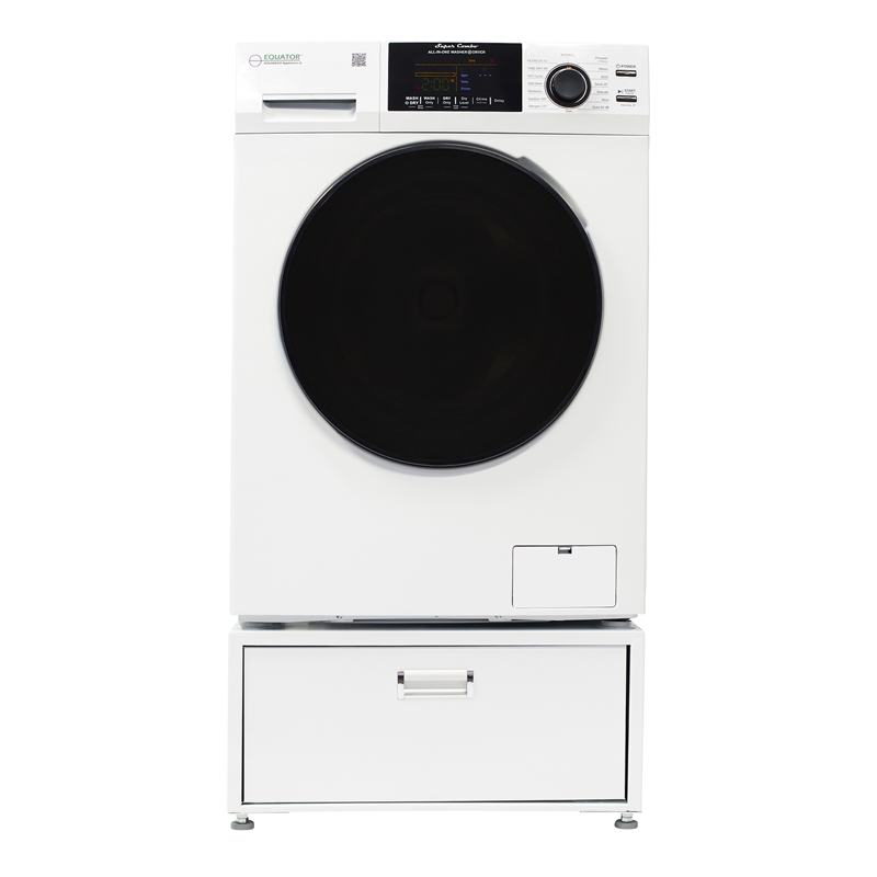 All-in-One Washer Dryer VENTED-DRY FASTER than Condense 15lb 110V + Pedestal