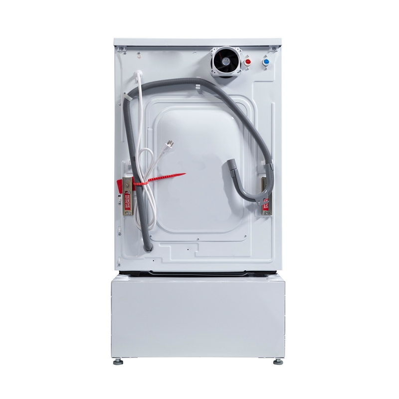 All-in-one Washer Dryer CONVERTIBLE PET Sanitize Cycle 15 lbs 1400RPM+Pedestal