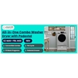 All-in-one Washer Dryer CONVERTIBLE PET Sanitize Cycle 15 lbs 1400RPM+Pedestal