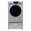 All-in-one Washer Dryer CONVERTIBLE PET Sanitize Cycle 15 lbs 1400RPM+Pedestal