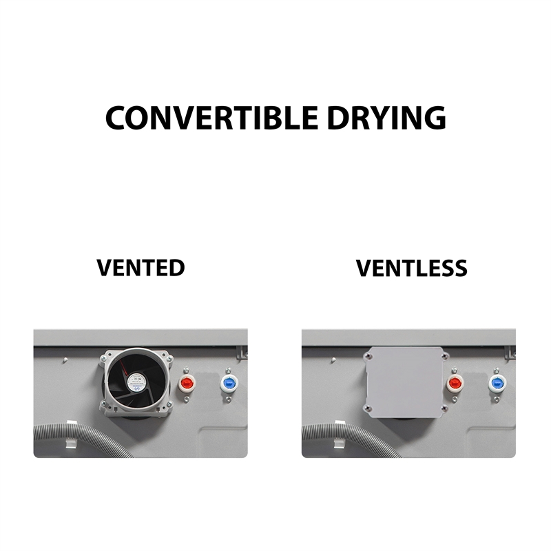 All-in-one Washer Dryer CONVERTIBLE PET Sanitize Cycle 15 lbs 1400RPM+Pedestal
