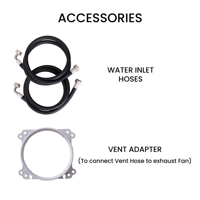 All-in-one Washer Dryer CONVERTIBLE PET Sanitize Cycle 15 lbs 1400RPM+Pedestal