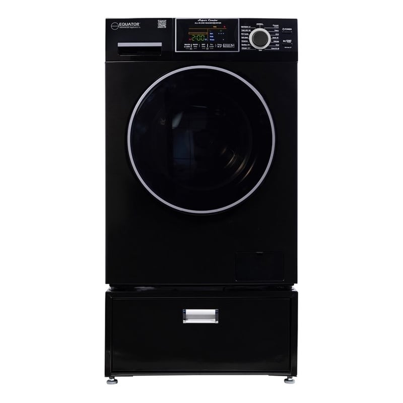 All-in-one Washer Dryer CONVERTIBLE PET Sanitize Cycle 15 lbs 1400RPM+Pedestal