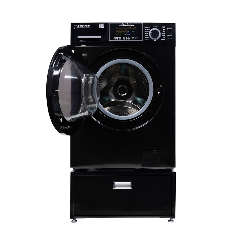 All-in-one Washer Dryer CONVERTIBLE PET Sanitize Cycle 15 lbs 1400RPM+Pedestal