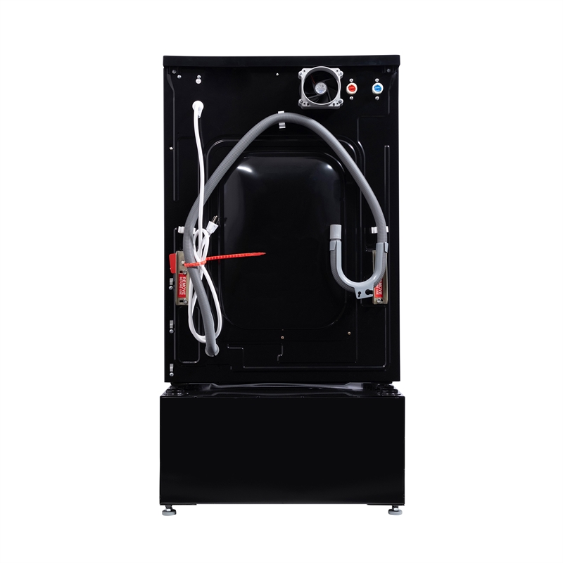 All-in-one Washer Dryer CONVERTIBLE PET Sanitize Cycle 15 lbs 1400RPM+Pedestal
