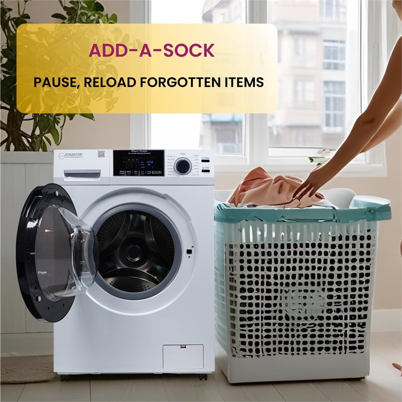 Equator All-in-One Washer Dryer VENTLESS/VENTED PET 1.62cf/15lbs+Portability Kit