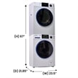 MARINE ANTI CORROSION Stackable Compact Washer 1.6cf+Sensor Dryer 3.1cf 110V