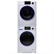 MARINE ANTI CORROSION Stackable Compact Washer 1.6cf+Sensor Dryer 3.1cf 110V