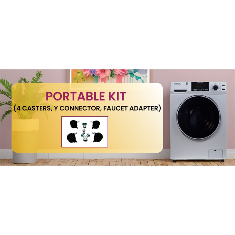 Equator All-in-One Washer Dryer VENTLESS/VENTED PET 1.62cf/15lbs+Portability Kit