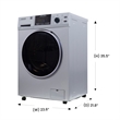 Equator All-in-One Washer Dryer VENTLESS/VENTED PET 1.62cf/15lbs+Portability Kit