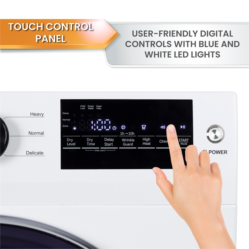 Equator 24 in HEAT PUMP DRYER 3.7 cf/20 lbs Eco Sensor Ventless Sanitize 110V