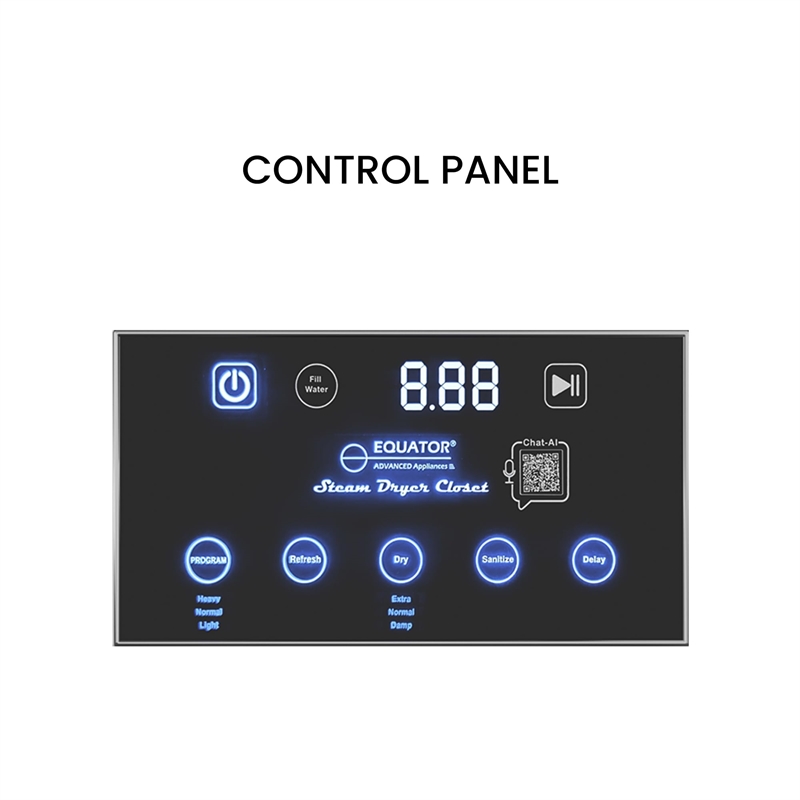 Equator Steam Dryer Closet REMOVE WRINKLES Sanitize Deodorize Refresh Slim110V