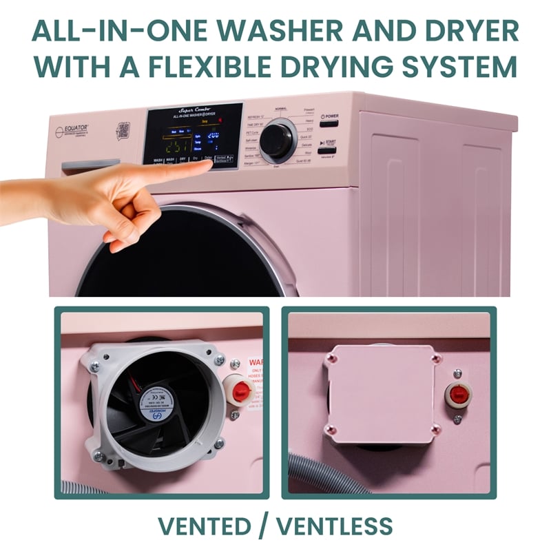 Equator All-in-One Washer Dryer VENTLESS/VENTED PET cycle 1.62cf/15lbs 110V