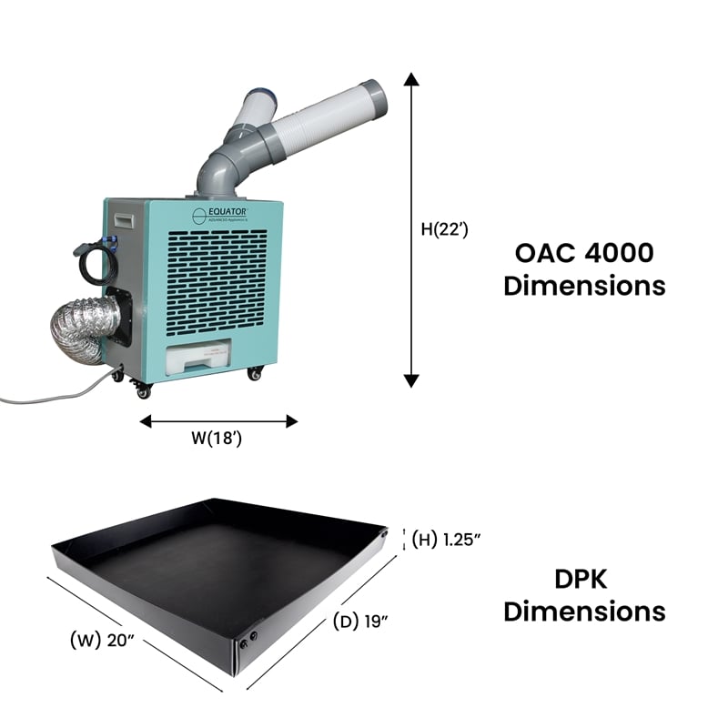 Equator OUTDOOR-INDOOR AIR CONDITIONER HEATER 10000 BTU 110V+Drip Pan Pump Kit