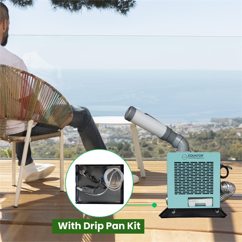 Equator OUTDOOR-INDOOR AIR CONDITIONER HEATER 10000 BTU 110V+Drip Pan Pump Kit