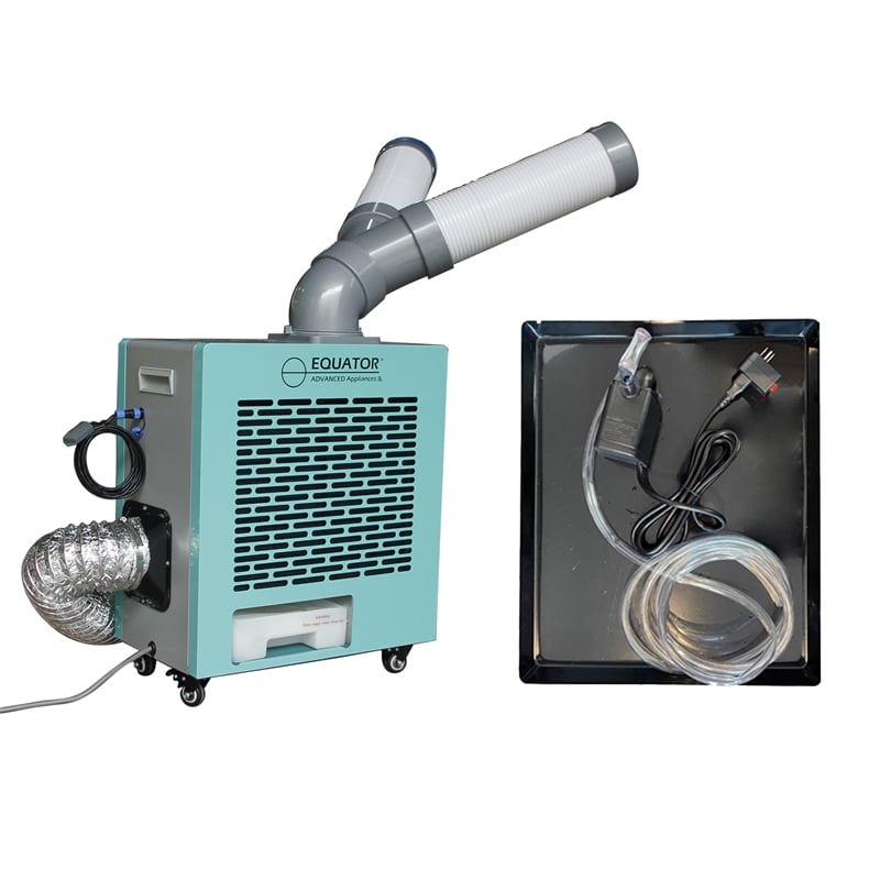 Equator OUTDOOR-INDOOR AIR CONDITIONER HEATER 10000 BTU 110V+Drip Pan Pump Kit