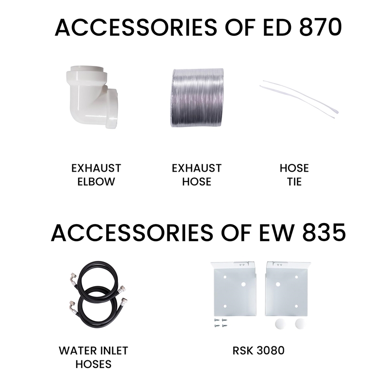 Equator Deluxe MATCHING 110VWasher 1.9 cu.ft +Vented Sensor Dryer 4 cu.ft