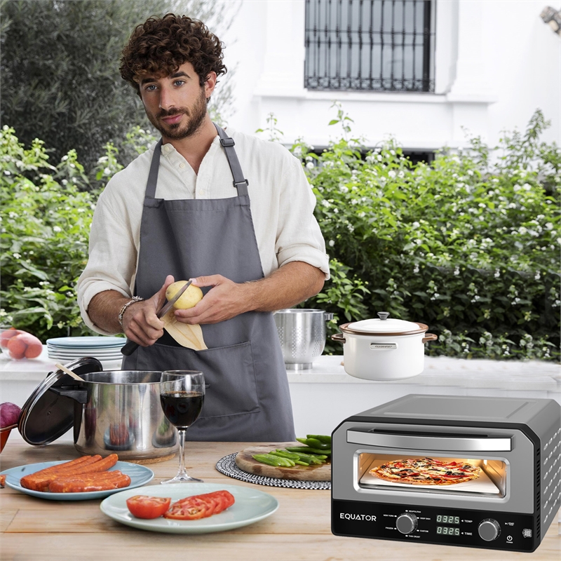 Equator 0.5 Cu.Ft. Indoor/Outdoor Pizza Oven Cooks 12-Inch Pizzas