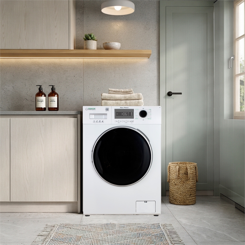 Equator Compact Washer 1.57cf/13lbs POWER WASH 15 Programs 1200rpm 110V