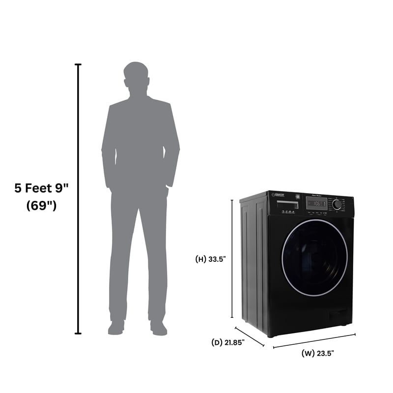 Equator Compact Washer 1.57cf/13lbs POWER WASH 15 Programs 1200rpm 110V