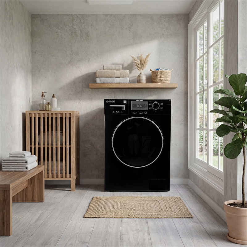 Equator Compact Washer 1.57cf/13lbs POWER WASH 15 Programs 1200rpm 110V
