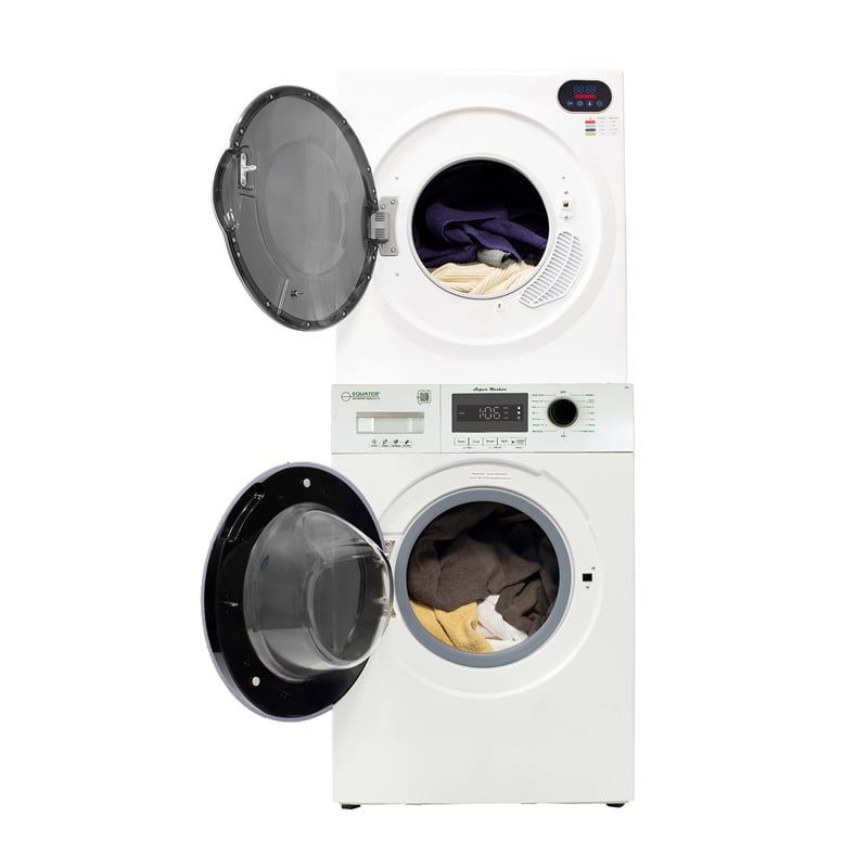 Equator COMPACT STACKABLE LAUNDRY Washer EW 822 1.57cf + Dryer ED 848 2.6cf 110V