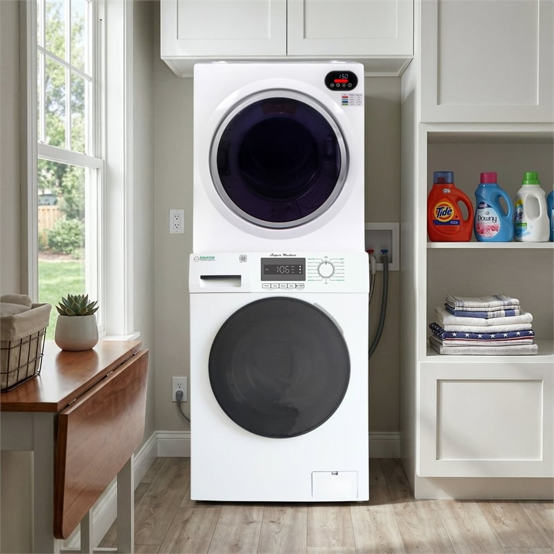Equator COMPACT STACKABLE LAUNDRY Washer EW 822 1.57cf + Dryer ED 848 2.6cf 110V