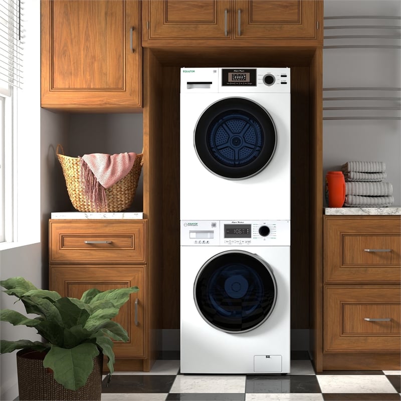 Equator COMPACT STACKABLE LAUNDRY Washer EW 822 1.57cf + Dryer ED 866 3.1cf 110V