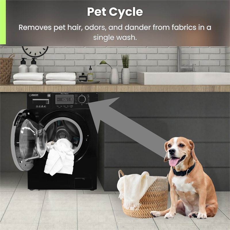 Equator COMPACT STACKABLE LAUNDRY Washer EW 822 1.57cf + Dryer ED 866 3.1cf 110V