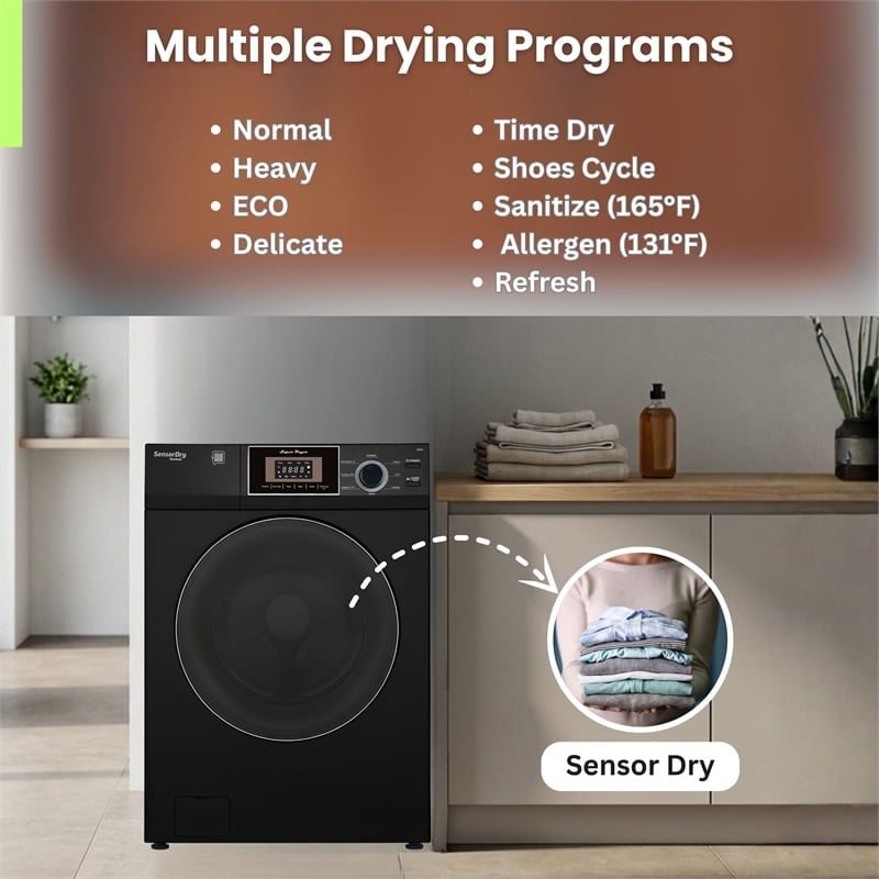 Equator COMPACT STACKABLE LAUNDRY Washer EW 822 1.57cf + Dryer ED 866 3.1cf 110V