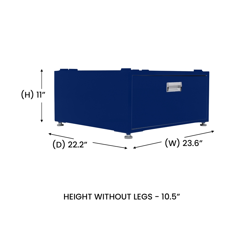 Equator 24in Laundry Pedestal 11in tall + Rollout Storage Drawer Adjustable feet