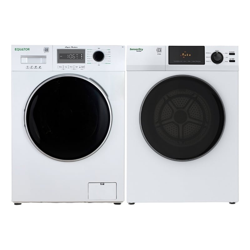 Equator VALUE STACK LAUNDRY 110V 26 Lbs Washer 2.5cf+Vented Dryer 4cf 1 OUTLET