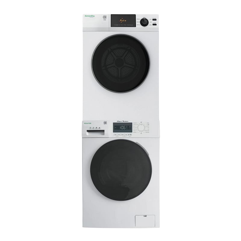 Equator VALUE STACK LAUNDRY 110V 26 Lbs Washer 2.5cf+Vented Dryer 4cf 1 OUTLET